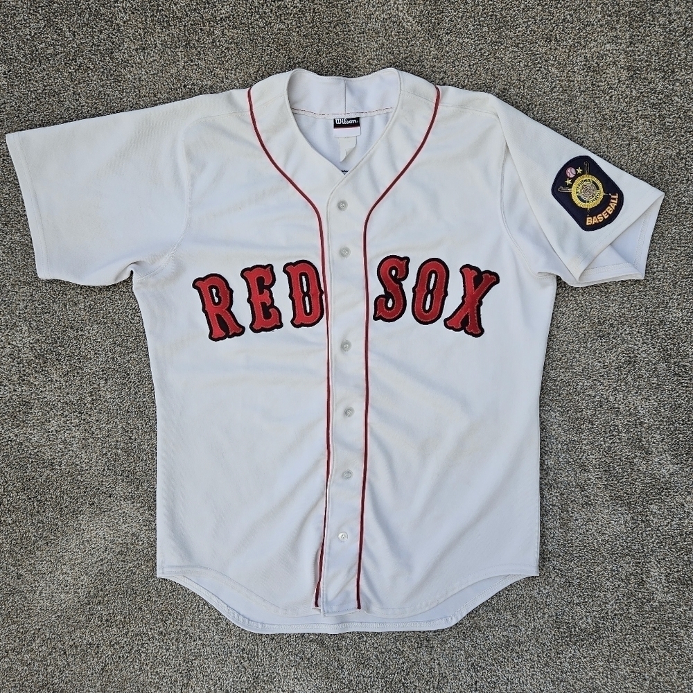 Vintage Red Sox Jersey #32 Alpenrose Embroidered Quality Heavy Baseball Shirt 44